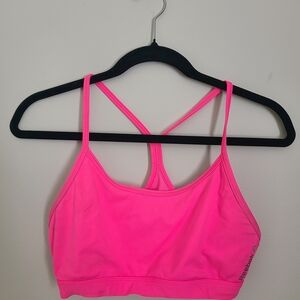 Reebok Neon Pink Strappy Racerback Sports Bra
